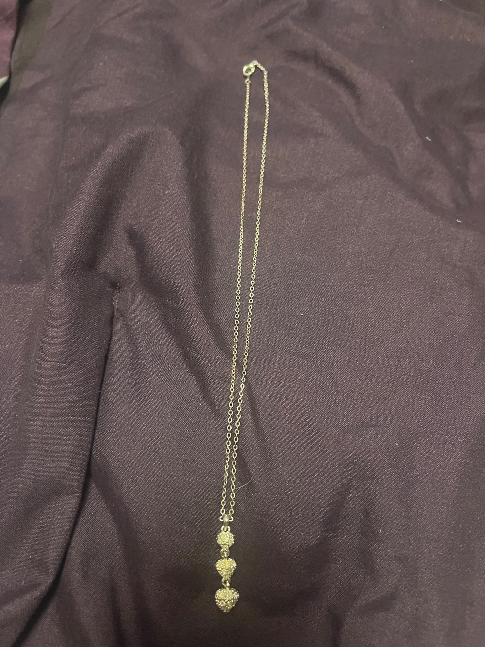 Gold Heart Trio Pendant Necklace - Women Jewelry